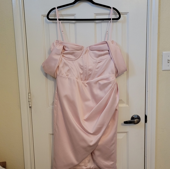 House of CB Camila Blush Off Shoulder Corset Dress Size XL (P) - Picture 6 of 12